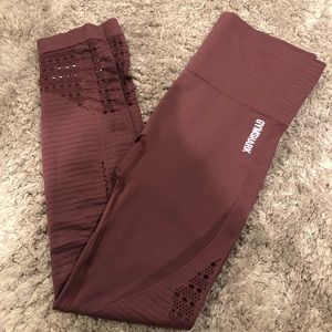 Gymshark wine color leggings